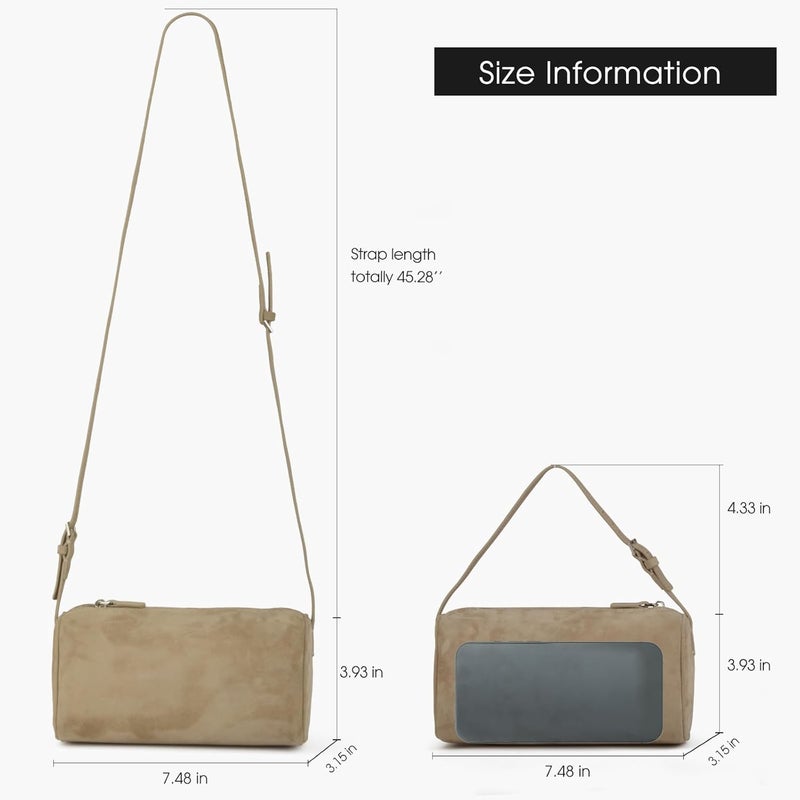 DONNAIN Premium Suede Leather Crossbody Purses for Women, Small Shoulder Bag with Adjustable Strap and Crossbody Hobo Bag - Image 2